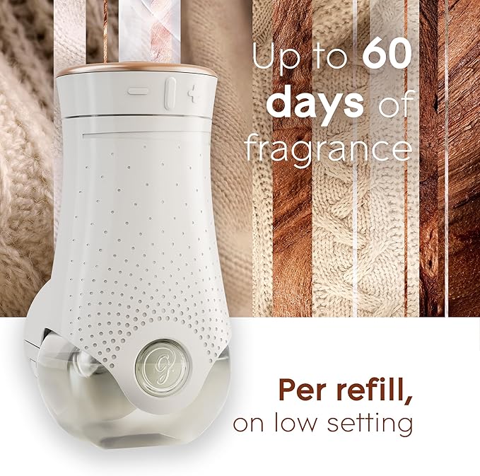 Glade PlugIns Refills Air Freshener, Scented and Essential Oils for Home and Bathroom, Cashmere Woods, 3.35 Fl Oz, 5 Count