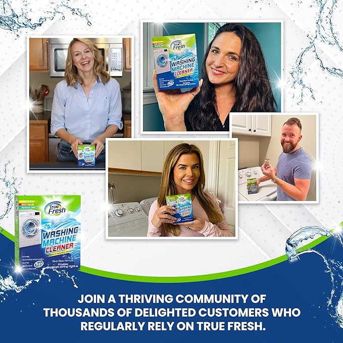 Washing Machine Cleaner & Dishwasher Cleaner Tablets - 48-Pack Bundle Compatible with Front Loader - Top Loader & He Machines and all Dishwashers Removes Buildup Lime Scales and residues - Septic Safe