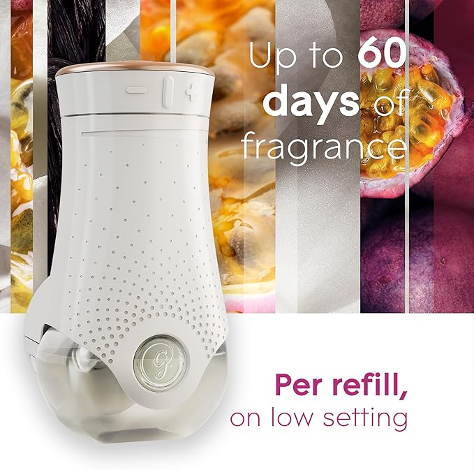 Glade PlugIns Refills Air Freshener, Scented and Essential Oils for Home and Bathroom, Vanilla Passion Fruit, 3.35 Fl Oz, 5 Count