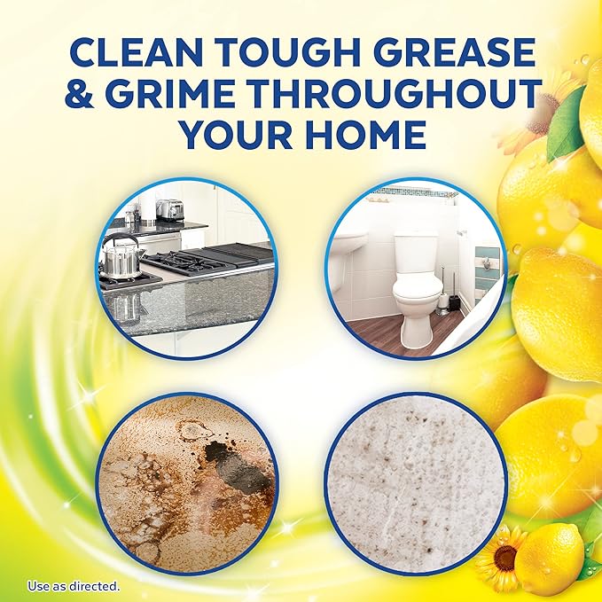 Lysol Pro All-Purpose Cleaner, Advanced Deep Cleaning Sanitizing and Disinfecting Spray, For Commercial Use, Use to Clean and Deodorize, Lemon Breeze Scent, 32oz (Pack of 12)