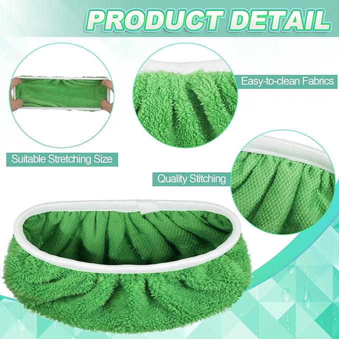 Nuogo 48 Pack Reusable Wet Mop Pads Refills Compatible with Swiffer Sweeper Mops Household Cleaning Tools Washable Mop Pads for Wet & Dry Use