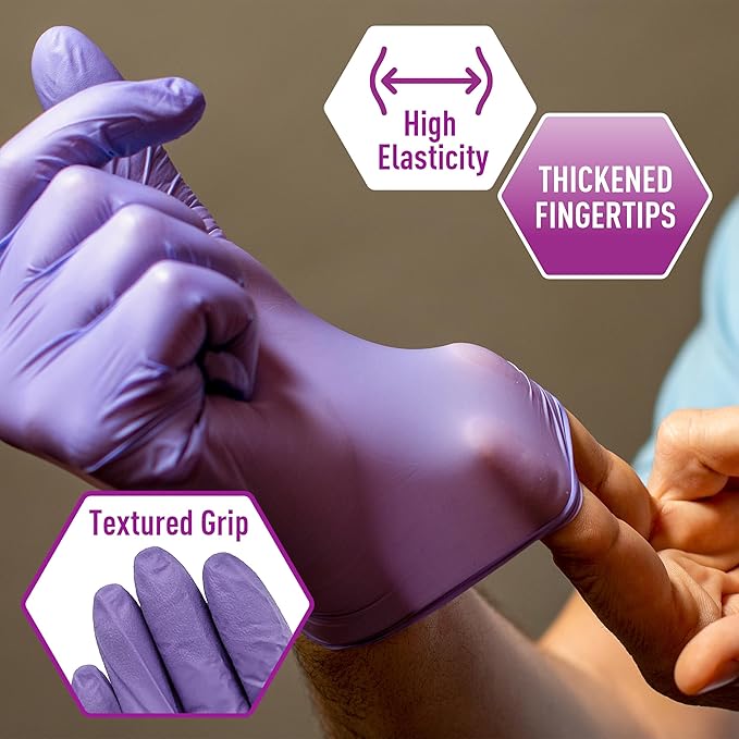 MedPride Powder-Free Nitrile Exam Gloves, Medium, Case/1000 (100 Count (Pack of 10))