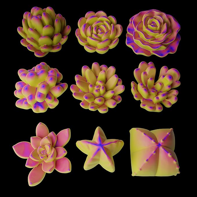 9 Pcs Flower Succulent Molds & Peony Rose Resin Candle Mold - Craft Supplies 3D Mold for Resin Casting