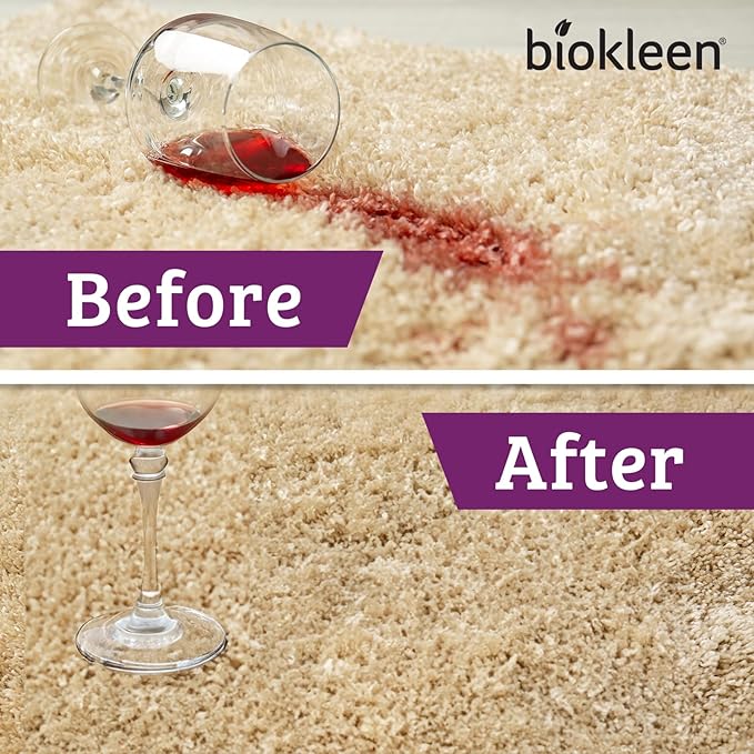 Biokleen Bac-Out Enzyme Stain Remover - 32 Ounce - Natural Foam Spray, Destroys Stains & Odors Safely, for Pet Stains, Laundry, Diapers, Wine, Carpets, Eco-Friendly, Non-Toxic, Plant-Based