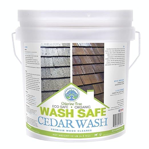 CEDAR WASH Eco-Safe and Organic Wood Cleaner, 10 lb. Container, Clear (WS-CW-10LB)