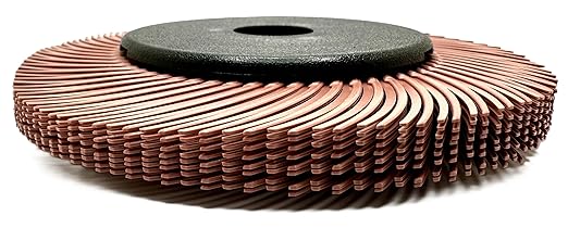 Radial Bristle Brush, 6 in x 1/2 in x 1 in 6 Micron (Peach) with Adapter, Type C Curved Bristle (Pack of 1)