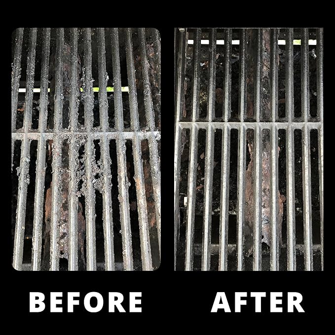 Grill Rescue BBQ Replaceable Scraper Cleaning Head - Bristle Free, Safe for Stainless Steel & Cast Iron Grates - Premium Aramid Fiber, Dishwasher Safe, Built-in Bottle Opener (Better Brush)