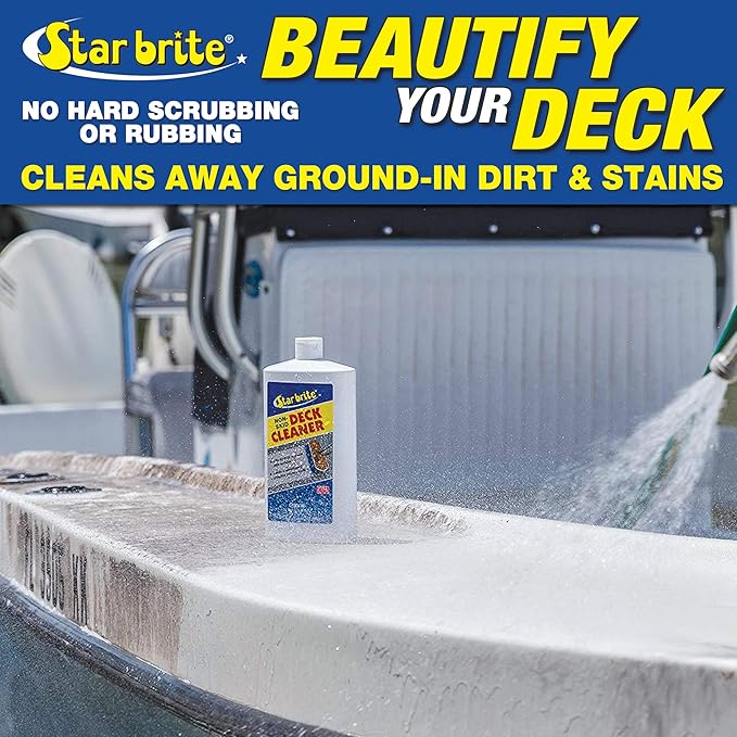 STAR BRITE Non-Skid Deck Cleaner & Protectant - Lift Dirt & Stains From Fiberglass, Painted Surfaces, More 22oz Spray (085922P)