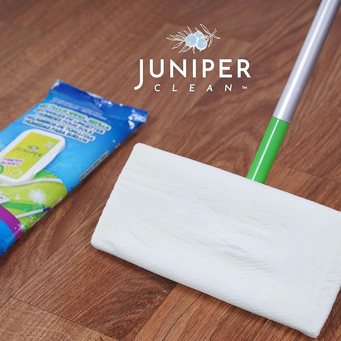 Wet Floor Wipes, Multi Surface Floor Cleaner Wet Mop Pads Fit Swiffer Sweeper Mop, Fresh Scent & Plant-Based Textured Cloth Trap Absorb Dirt, 20 Count (Pack of 8)