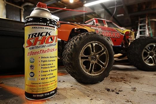 Trick Shot - 3 in 1 Penetrating Lubricant Oil - Non-Toxic, Non-Flammable & Eco-Friendly Food Grade Industrial Oil Spray - Biodegradable Anti-Seize Lubricant, Protects, Degreases & Cleans (2-Pack)