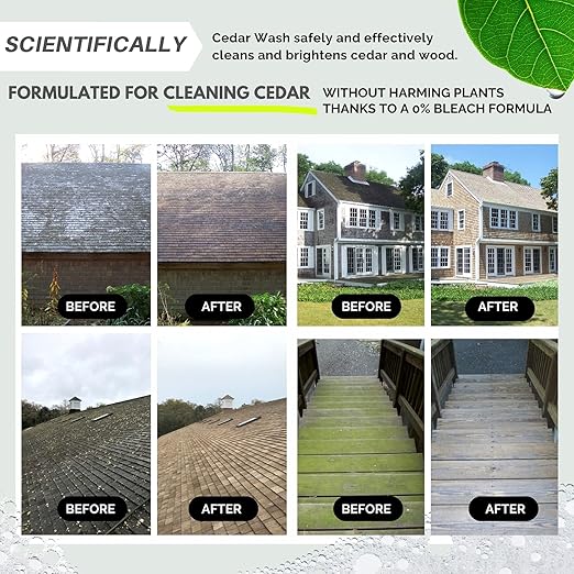 CEDAR WASH Eco-Safe and Organic Wood Cleaner, 10 lb. Container, Clear (WS-CW-10LB)