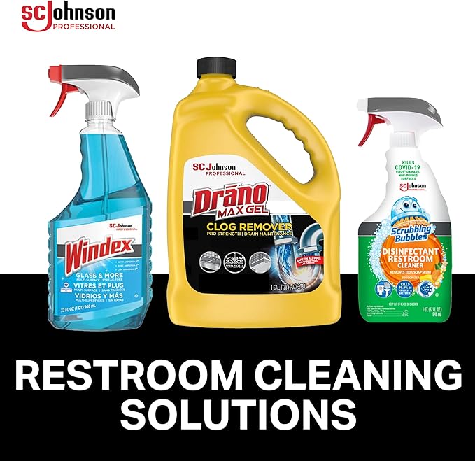 Drano 696642 Max Gel Clog Remover, Bleach Scent, 128 oz Bottle, 4/Carton