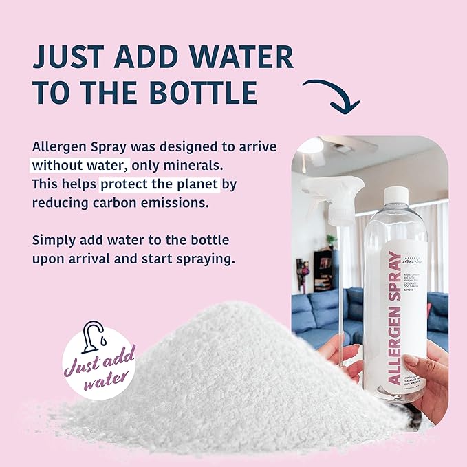 Allergen Spray, Pets, Dust Allergies & More, Air & Surface, Just Add Water, Bottle, Over 33oz