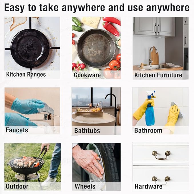Daily Dish Scrubber Sheet Non-Scratch Household Disposable Cleaning Sponges | Recyclable, Eco-Friendly & Perfect for Kitchen, Home Cleaning and Outdoor Use (2, Navy)