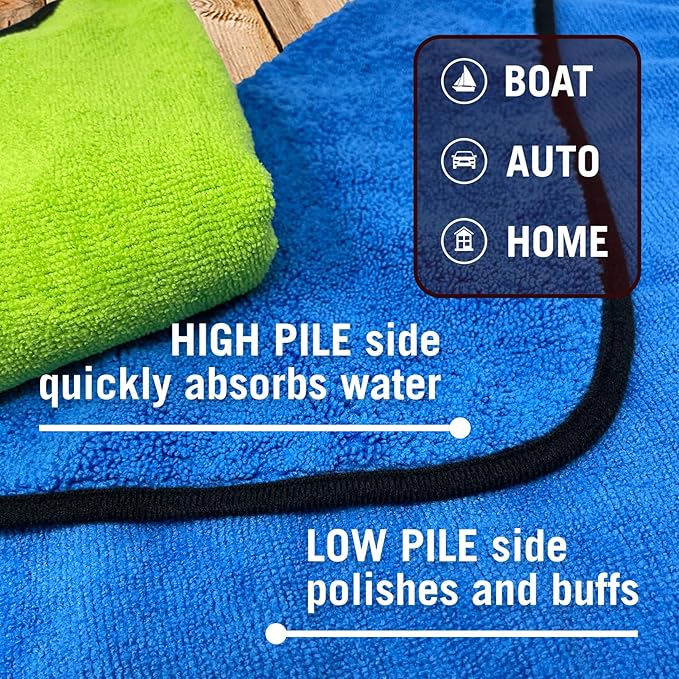 12 Pack Microfiber Cloth Kit, Lint-Free Cleaning Towels for Cars, Boats, and Home, Thick Large Microfiber Cleaning Cloths, Bulk Set