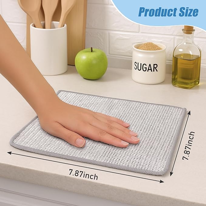 80pcs Non Scratch Wire Dishcloth, Multipurpose Wire Dishwashing Rags for Wet and Dry, Reusable Stainless Steel Cleaning Cloth, Kitchen Metal Dish Cloths for Washing Dishes Sinks, Dishes, Stove Top