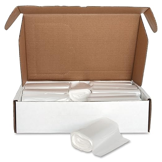 Genuine Joe High Density Can Liners, 40" x 48", 45 gal Capacity, 16 Microns, Clear, 250 Count