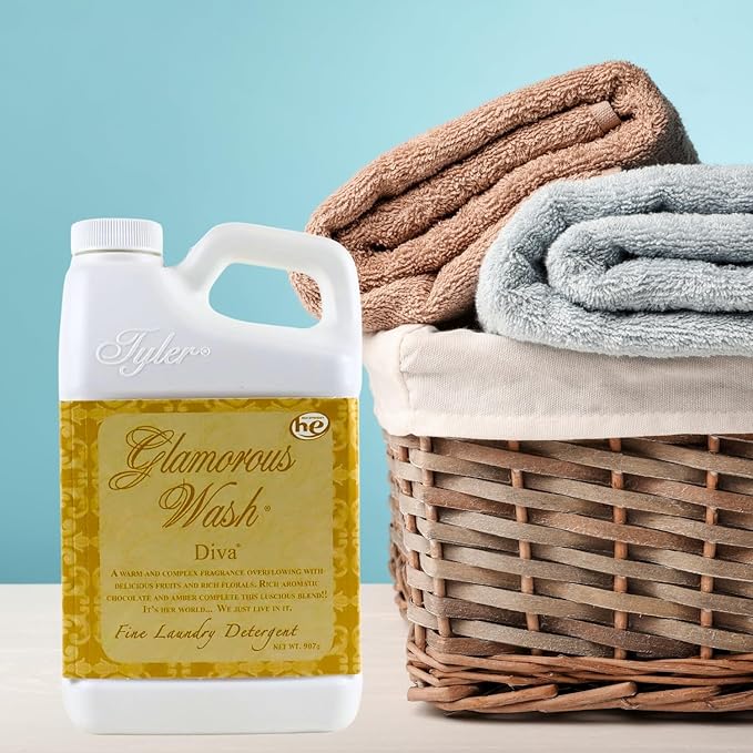 Tyler Candle 32 Ounce Glamorous Wash, Sachet, and Autoglam Bundle by Louisiana Pantry (Diva)