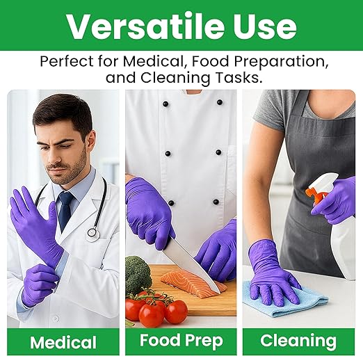 SafeWay Nitrile Gloves, 2000 Ct, X-Large, Powder-Free, Latex-Free, All-Purpose, Professional Disposable Gloves with Textured Fingertips for Medical Use, Food Prep, Cleaning, Tattoo & More