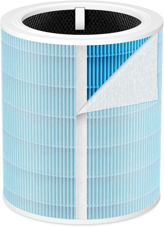 Core 600S Smoke Remover Replacement Filt-er Compatible with LEVOIT Core 600S/ Core 600S-P Air Purifi-er, 4-in-1 HEPA and Activated Carbon Filt-er, Core 600S-RF-SR, Blue