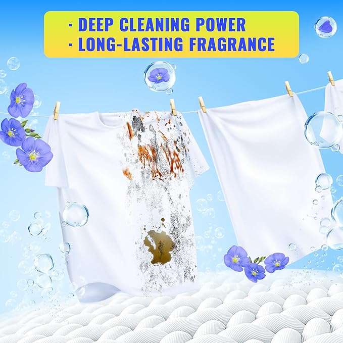 FIXSMITH Laundry Detergent Sheets - 100 Loads (50 Sheets) Fresh Linen Scent - Hypoallergenic, Laundry Detergent Strips Ultra-Concentrated Travel Detergent Sheets.Plastic-Free,Liquidless.