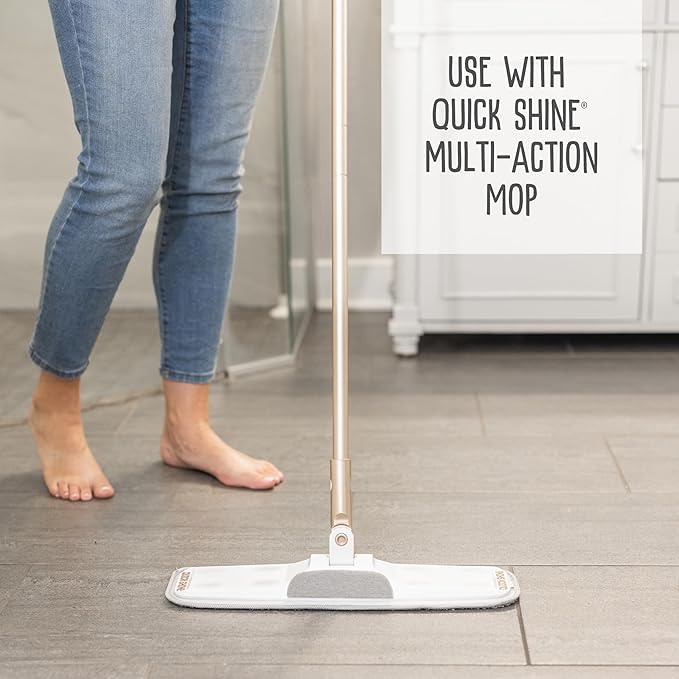 Quick Shine Hardwood Floor Luster-Polish 27oz-6pk | Plant-Derived w/Carnauba | Safer Choice, No PFAS, pH Neutral | Ready to Use Formula w/Anti-Slip Technology | Simply Squirt & Spread | Made in USA