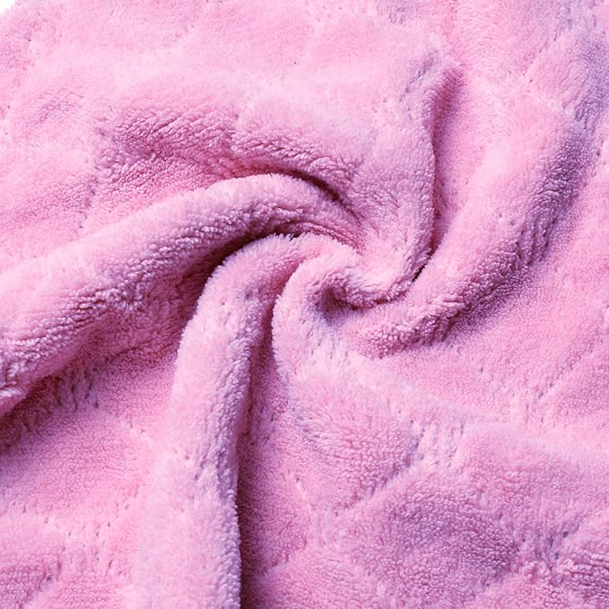 Cleaning Cloths Kitchen Towels Microfiber Washcloths Lint Free Dish Cloth Reusable Dishtowels Household Super Absorbent Fast Drying, 10"x10", Pack of 5 (Purple-Grey)