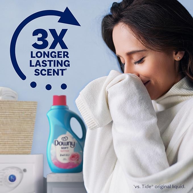 Downy Fabric Softener Liquid, April Fresh Scent, 44 fl oz, 60 Loads