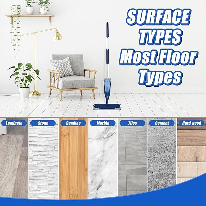 50 Pieces Microfiber Cleaning Pads Compatible with Bona Mop Reusable 18 Inch Replacement Cleaning Pads Washable Refills Replacement Heads for Floor Cleaning