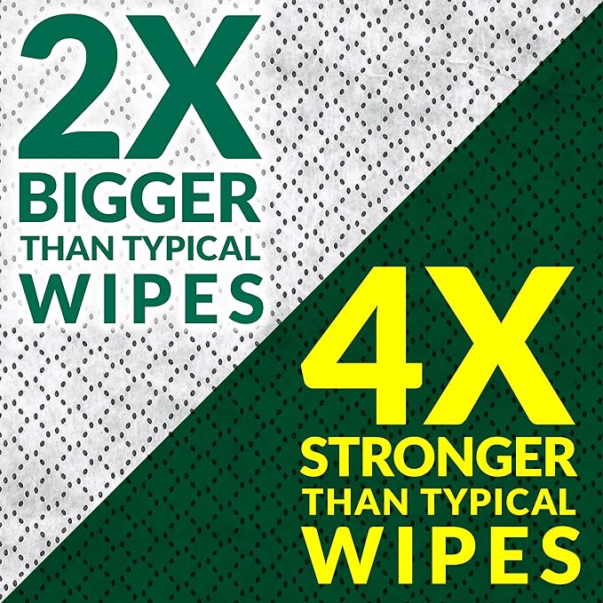 Simple Green Professional Grade Heavy-Duty Cleaning and Degreasing Towels, All-Purpose Cleaning Wipes, 75 count | (Pack of 6)