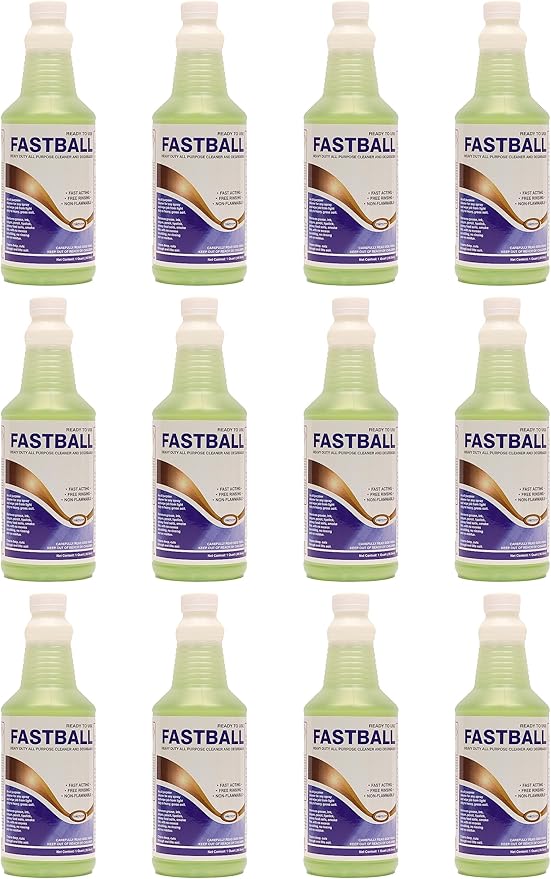 Warsaw Fastball Heavy Duty Industrial Degreaser & All Purpose Cleaner, Pine Scent, Biodegradable, Alcohol Free, Fast Acting, Multi-Surface, 1 Quart, Concentrated Liquid, Industrial Cleaning Agent