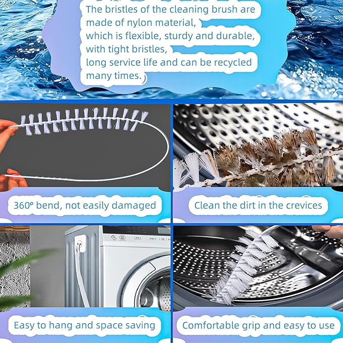 Washing Machine Cleaning Brush, Washing Machine Brush Washing Machine Cleaner Front Load Washer Cleaner Brush Load Washer Cleaner Drum Washing Machine Brush Washing Machine Cleaning Tools 4pcs