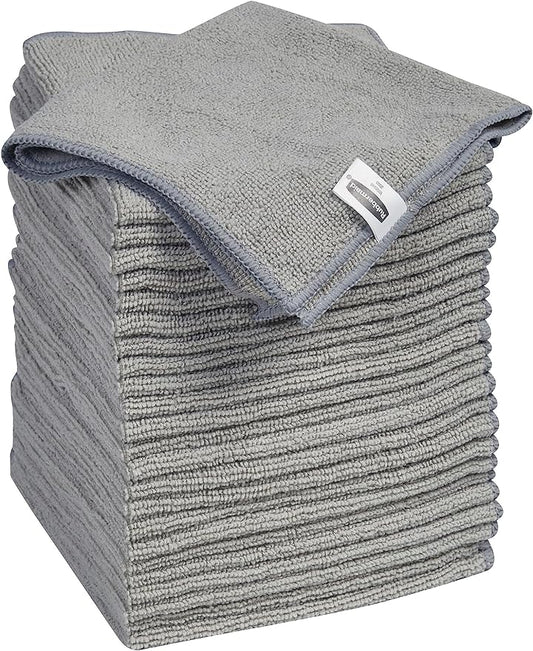 Rubbermaid Microfiber Cloth Towels 24 Pack 14"x14" Non-Scratch Reusable/Washable for Cleaning/Wiping/Polishing for Home/Kitchen/Car