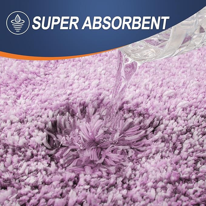 OLANLY Bathroom Runner Rugs 70x24, Extra Soft Absorbent Microfiber Bath Rugs, Rubber Backing, Quick Dry, Washable Bath Mats for Bathroom Floor, Tub and Shower, Home Decor Accessories, Pinkish-Purple
