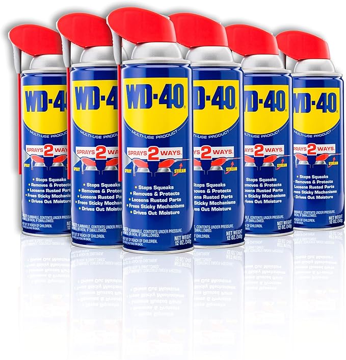 WD-40 Original Formula, Multi-Use Product with Smart Straw Sprays 2 Ways,12 OZ [6-Pack] & Multi-Use Product, One Gallon