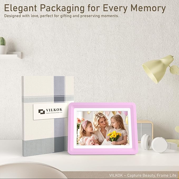 2-Pack 5x7 Picture Frame or 4x6 with Mat – Shatterproof Plastic Picture Frames for Family, Nursery & Playroom, Wall & Tabletop Frame for Home or Office, Safe Lightweight Design, Dreamy Pink
