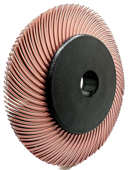 Radial Bristle Brush, 6 in x 1/2 in x 1 in 6 Micron (Peach) with Adapter, Type C Curved Bristle (Pack of 1)