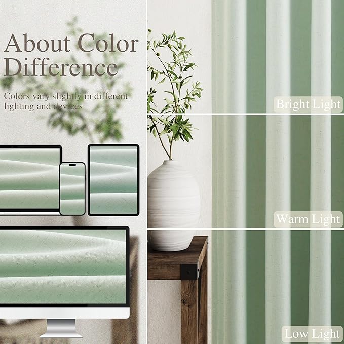 Full Black Out Aqua Green Window Curtains 84 Inches Long Back Tab Rod Pocket Thermal Insulated Noise Reducing Full Light Black Out 2 Panels Set for Living Room Elegant Modern Curtains Drapes 52x84