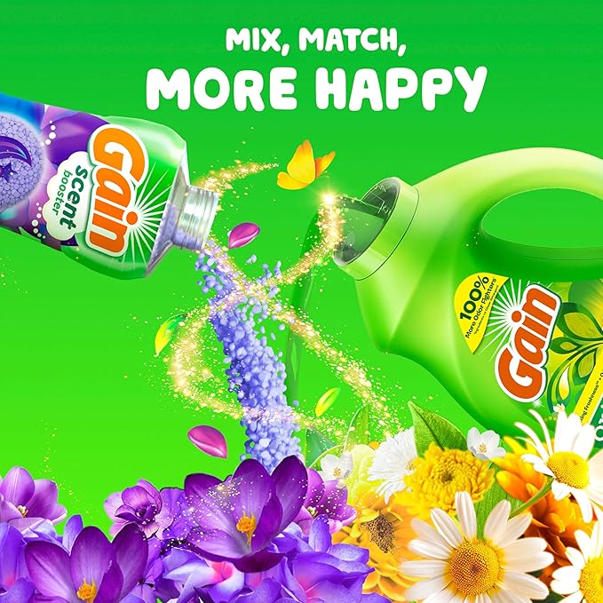 Gain + Aroma Boost Liquid Laundry Detergent, Original Scent, 61 Loads, 88 fl oz, HE Compatible