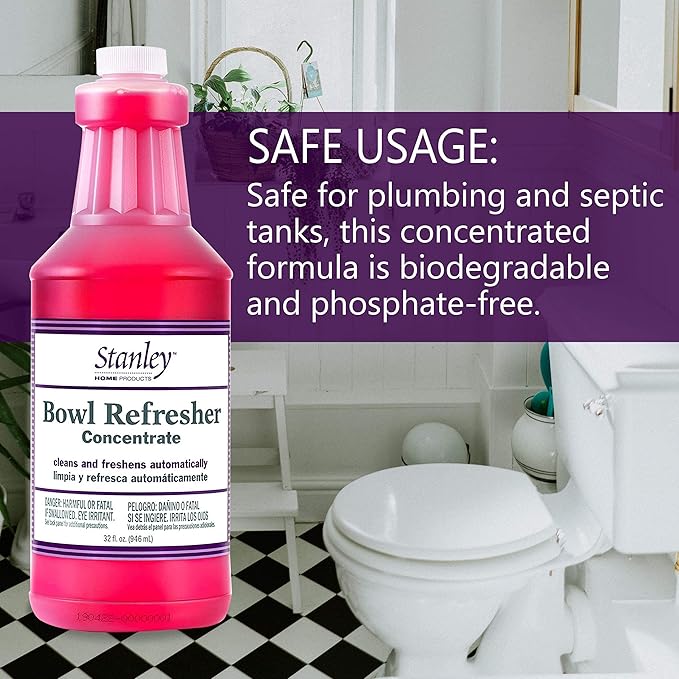STANLEY HOME PRODUCTS Bowl Refresher Concentrate – Cleans and Freshens Toilets Automatically – 32 fl. oz. (6 Pack)