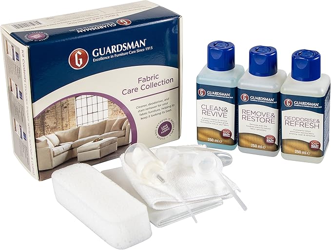 Guardsman Fabric Care Collection For Upholstered Furniture, Includes Cleaner, Deodorizer, and Stain Remover