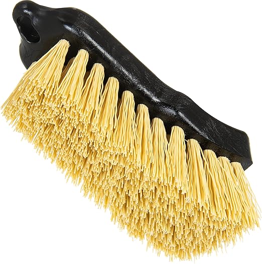SPARTA Flo-Pac Hand Scrub Brush Utility Brush with Curved Back for Dishwashing, Kitchen, And Restaurants, Polypropylene, 6 Inches, Black