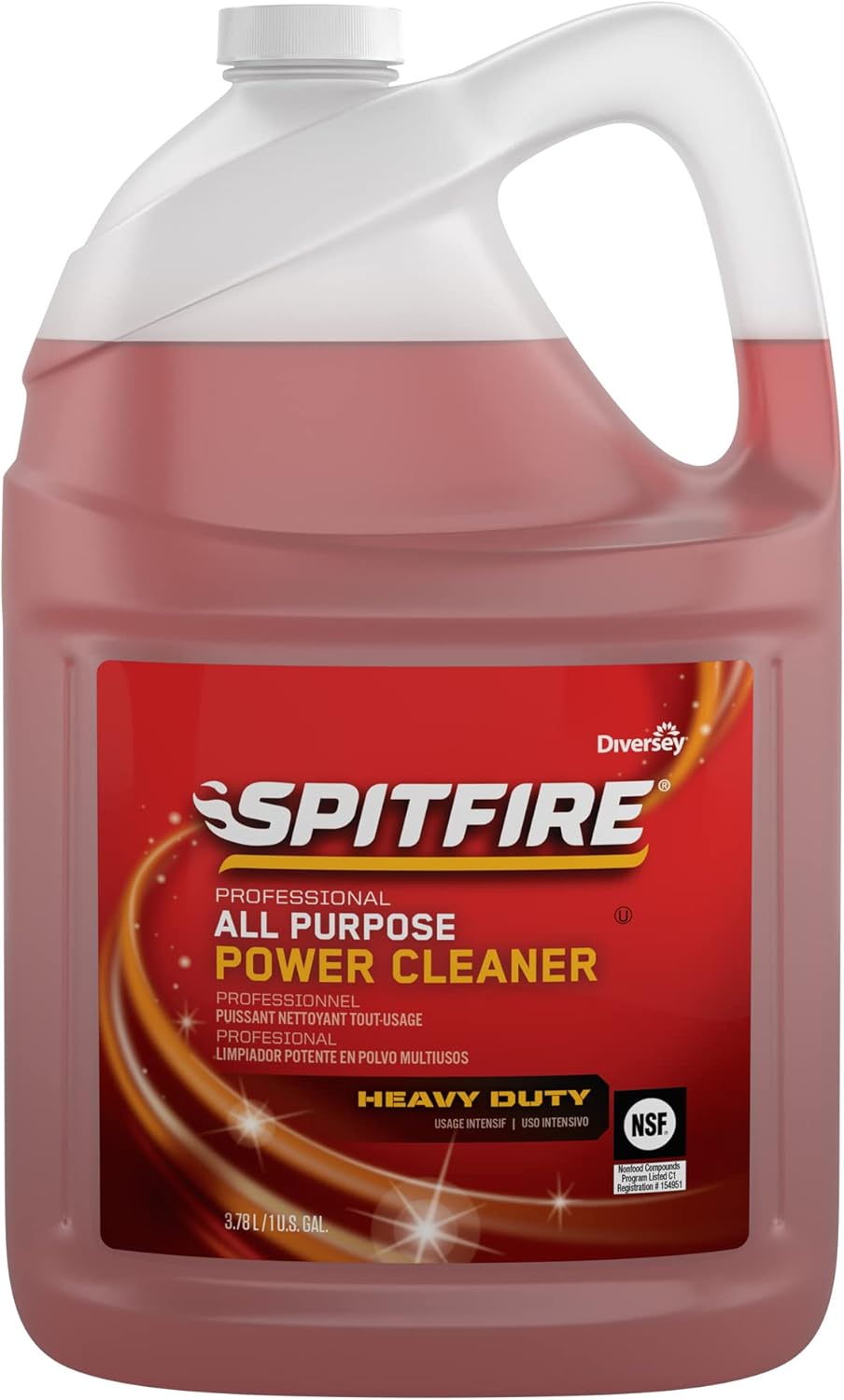 Spitfire CBD540045 Professional All Purpose Liquid Power Cleaner, Heavy Duty Degreaser Removes Resin, Paint, Oil, Ink, Gum, Pine Scent, Ready-to-Use Refill, 1-Gallon