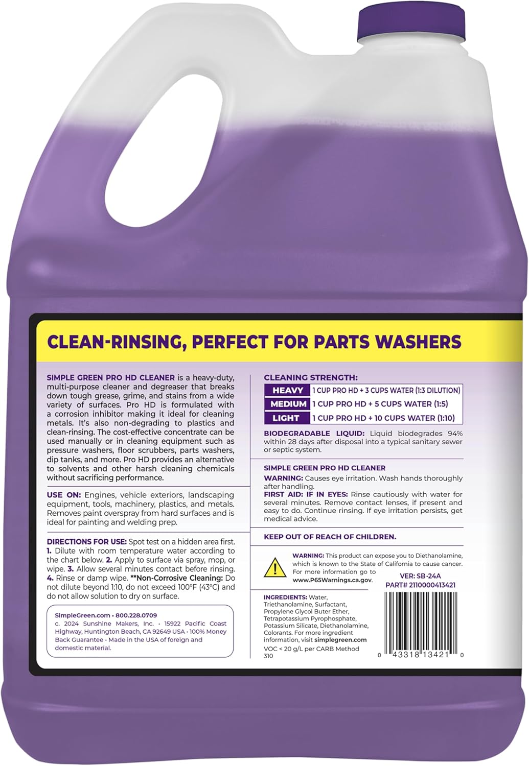 Simple Green Pro HD Heavy Duty Cleaner Concentrate 1 Gallon Bottle