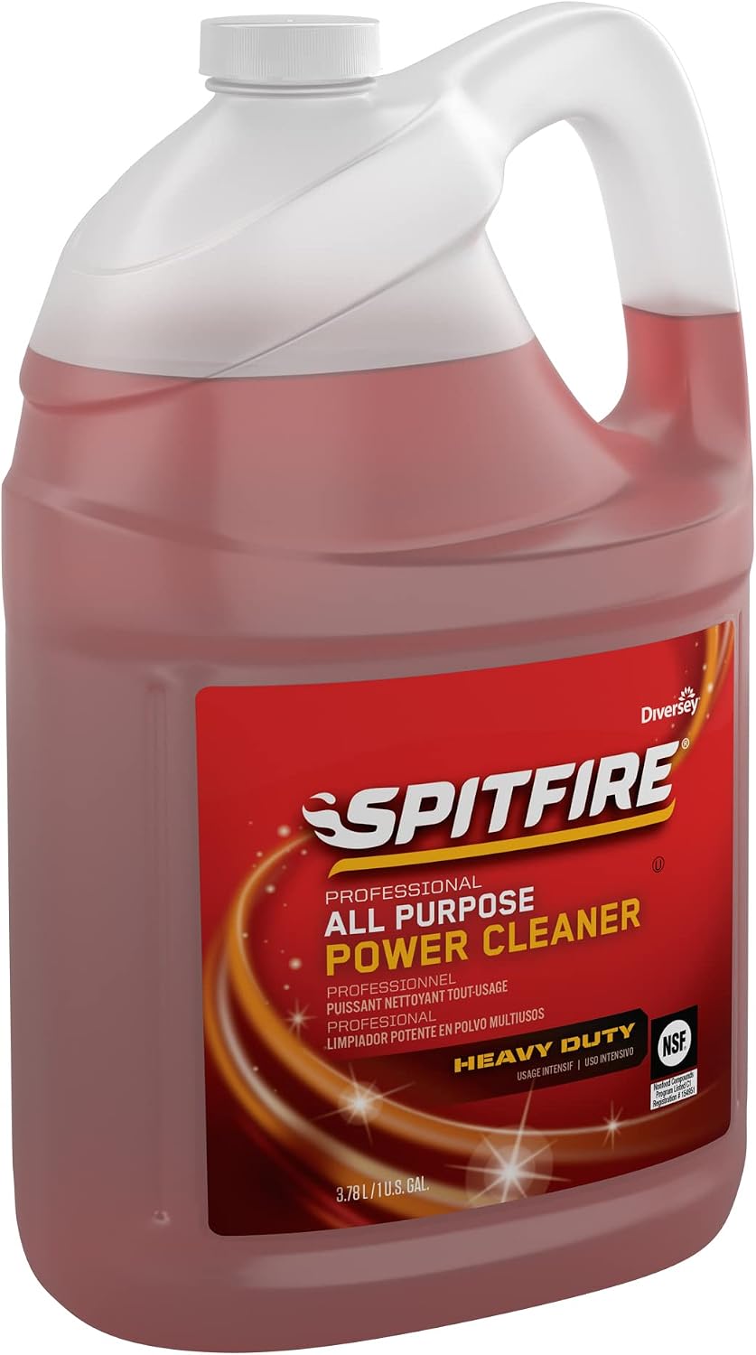 Spitfire CBD540045 Professional All Purpose Liquid Power Cleaner, Heavy Duty Degreaser Removes Resin, Paint, Oil, Ink, Gum, Pine Scent, Ready-to-Use Refill, 1-Gallon